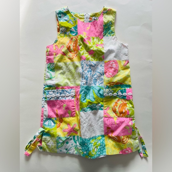 Lily Pulitzer Vintage White Label Patchwork Seashell Dress
